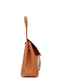 Светло-коричневая кожаная большая сумка от Mansur Gavriel