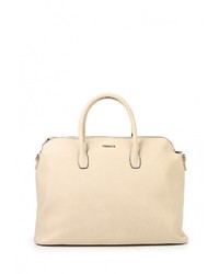 Светло-коричневая кожаная большая сумка от Vitacci