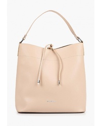 Светло-коричневая кожаная большая сумка от Wojas