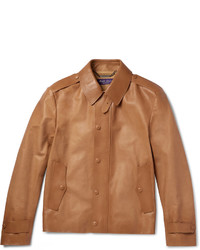 Мужская светло-коричневая кожаная куртка от Ralph Lauren Purple Label