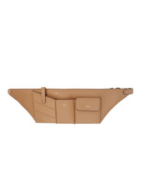 Светло-коричневая кожаная поясная сумка от Fendi