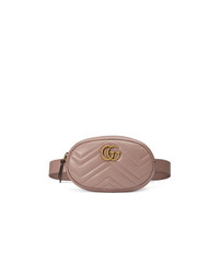 Светло-коричневая кожаная поясная сумка от Gucci