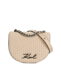 Светло-коричневая кожаная поясная сумка от Karl Lagerfeld
