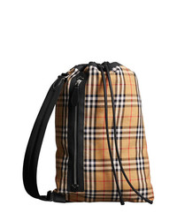 Женская светло-коричневая кожаная спортивная сумка от Burberry