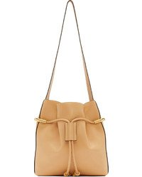 Светло-коричневая кожаная сумка-мешок от Chloé