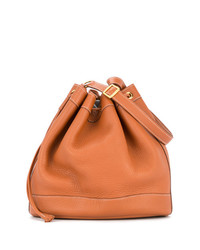Светло-коричневая кожаная сумка-мешок от Hermès Vintage