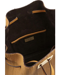 Светло-коричневая кожаная сумка-мешок от Michael Kors