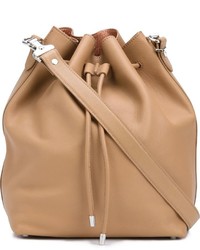 Светло-коричневая кожаная сумка-мешок от Proenza Schouler