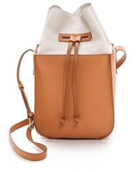Светло-коричневая кожаная сумка-мешок от SIA