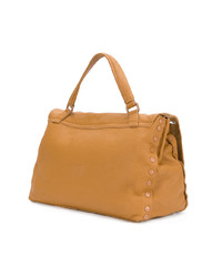 Светло-коричневая кожаная сумка-саквояж от Zanellato