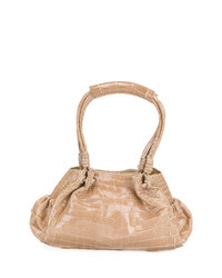 Светло-коричневая кожаная сумка-саквояж от Giorgio Armani Vintage