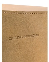 Светло-коричневая кожаная сумка-саквояж от Cherevichkiotvichki