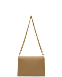 Светло-коричневая кожаная сумка-саквояж от Saint Laurent