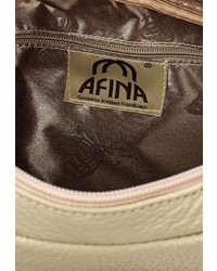 Светло-коричневая кожаная сумка через плечо от Afina