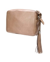 Светло-коричневая кожаная сумка через плечо от Saint Laurent