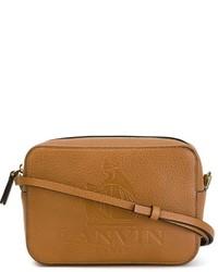 Светло-коричневая кожаная сумка через плечо от Lanvin