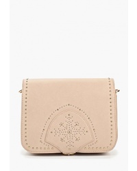 Светло-коричневая кожаная сумка через плечо от Pola