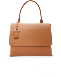 Женская светло-коричневая кожаная сумка от DKNY