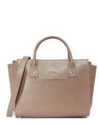 Женская светло-коричневая кожаная сумка от Furla