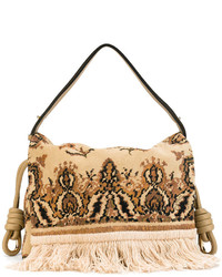 Женская светло-коричневая кожаная сумка от Loewe
