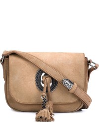 Женская светло-коричневая кожаная сумка от Saint Laurent