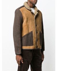 Мужская светло-коричневая короткая дубленка от YMC