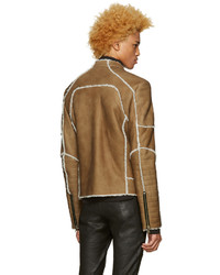 Мужская светло-коричневая косуха от Balmain