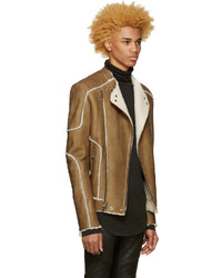 Мужская светло-коричневая косуха от Balmain