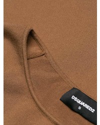 Женская светло-коричневая кофта с коротким рукавом от Dsquared2