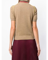 Женская светло-коричневая кофта с коротким рукавом от N°21