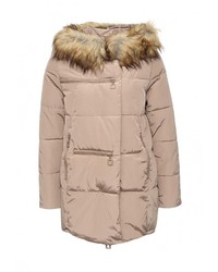 Женская светло-коричневая куртка-пуховик от B.Style