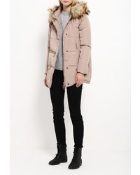 Женская светло-коричневая куртка-пуховик от B.Style