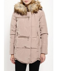 Женская светло-коричневая куртка-пуховик от B.Style