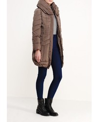 Женская светло-коричневая куртка-пуховик от Design