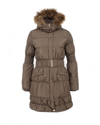 Женская светло-коричневая куртка-пуховик от Design