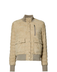 Женская светло-коричневая куртка-пуховик от Moncler