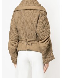 Женская светло-коричневая куртка-пуховик от Issey Miyake Vintage