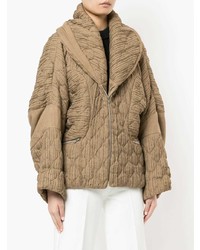 Женская светло-коричневая куртка-пуховик от Issey Miyake Vintage