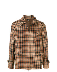 Мужская светло-коричневая куртка-рубашка в клетку от Lardini