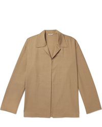 Мужская светло-коричневая куртка-рубашка от Auralee