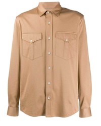 Мужская светло-коричневая куртка-рубашка от Brunello Cucinelli