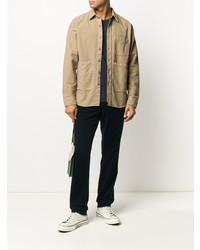 Мужская светло-коричневая куртка-рубашка от Aspesi