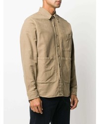 Мужская светло-коричневая куртка-рубашка от Aspesi