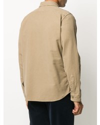 Мужская светло-коричневая куртка-рубашка от Aspesi