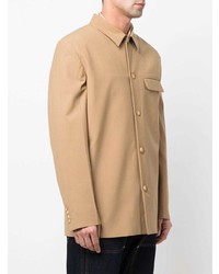 Мужская светло-коричневая куртка-рубашка от Nanushka