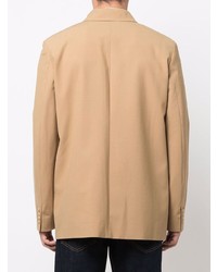 Мужская светло-коричневая куртка-рубашка от Nanushka