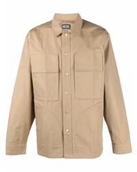 Мужская светло-коричневая куртка-рубашка от Diesel