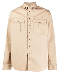 Мужская светло-коричневая куртка-рубашка от DSQUARED2