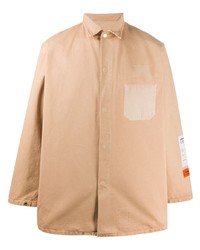 Мужская светло-коричневая куртка-рубашка от Heron Preston