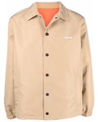 Мужская светло-коричневая куртка-рубашка от MSGM